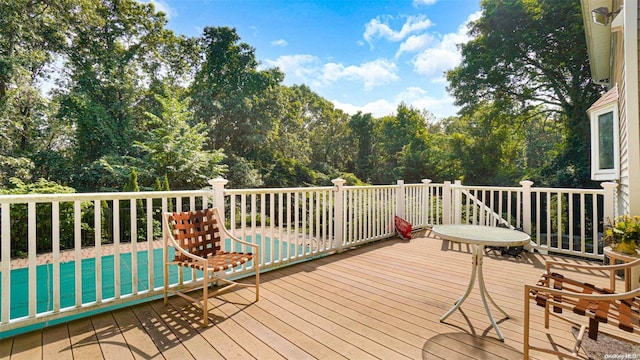 view of wooden deck