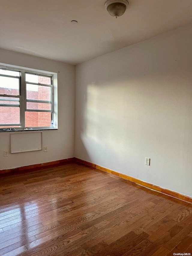 empty room featuring wood-type flooring