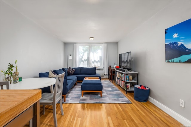 living room featuring hardwood / wood-style flooring