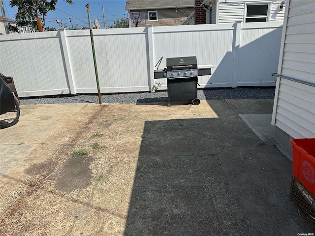 view of patio with grilling area