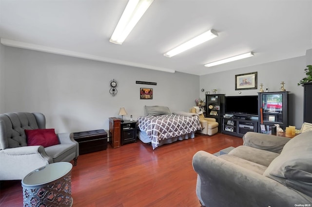 bedroom featuring dark wood-type flooring