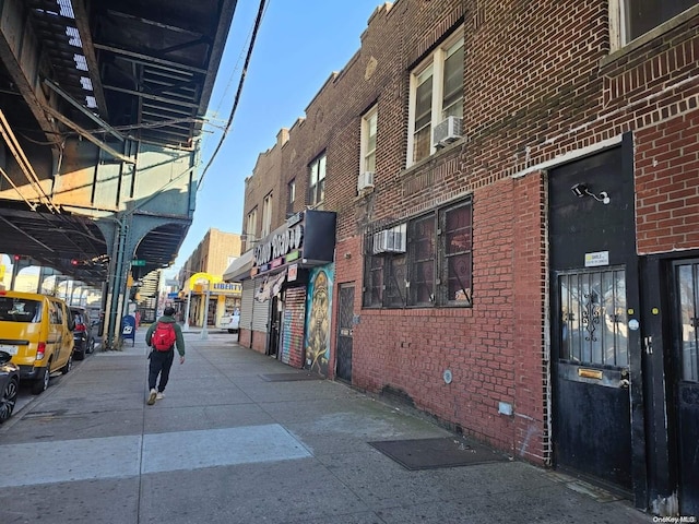 view of building exterior featuring cooling unit