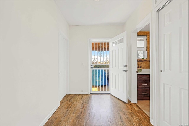 interior space featuring hardwood / wood-style flooring