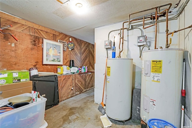 utilities with gas water heater and water heater