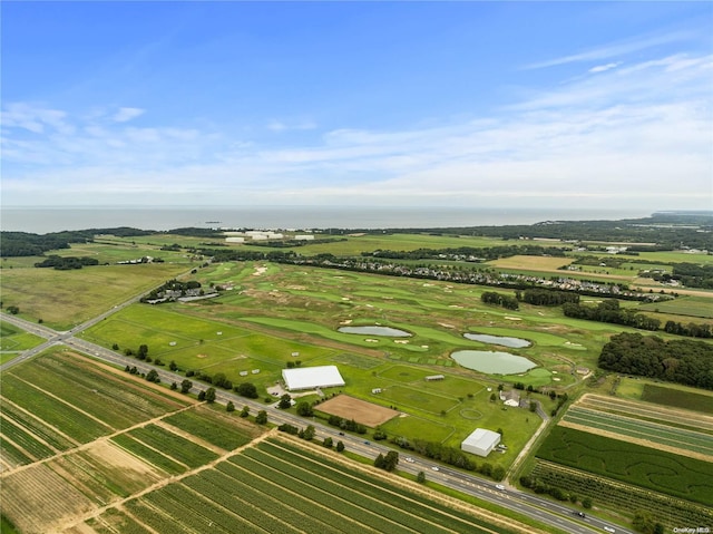 aerial view with a rural view