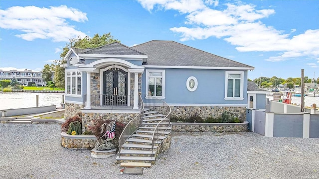 view of front of property with french doors