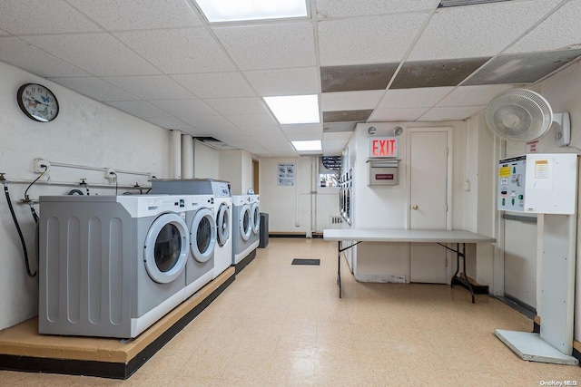 washroom with washer and clothes dryer