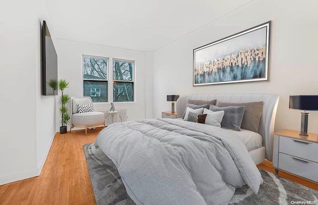 bedroom featuring light hardwood / wood-style flooring