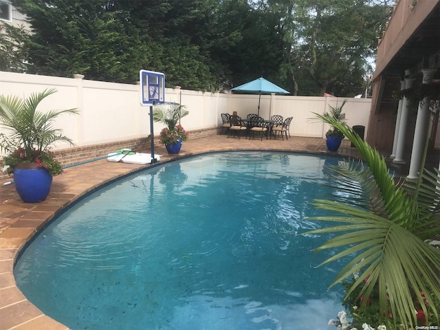 view of pool with a patio