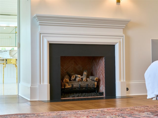 interior details featuring wood-type flooring