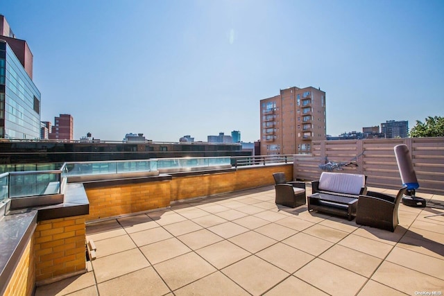 view of patio with a balcony