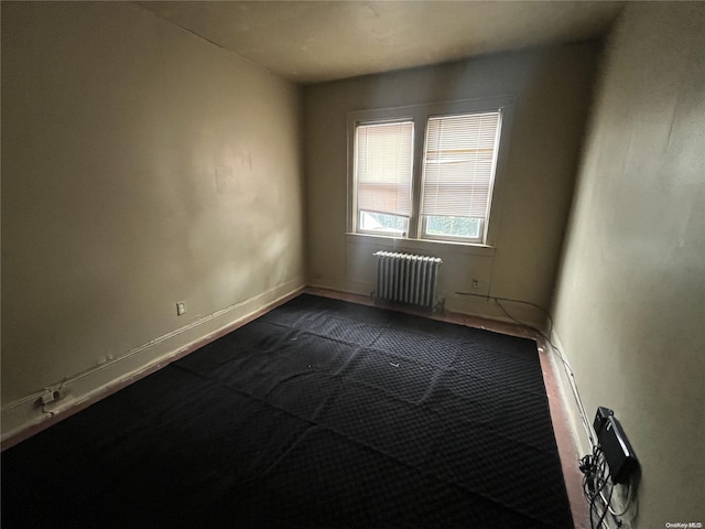 empty room with radiator heating unit