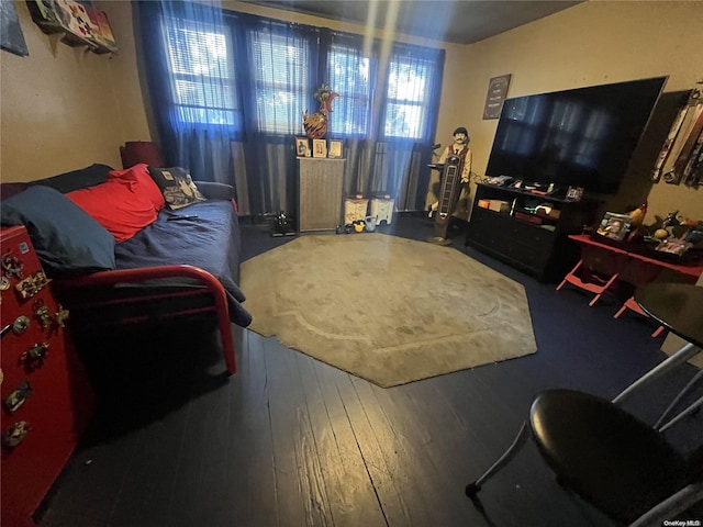 living room featuring hardwood / wood-style flooring