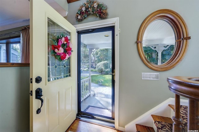 foyer featuring plenty of natural light