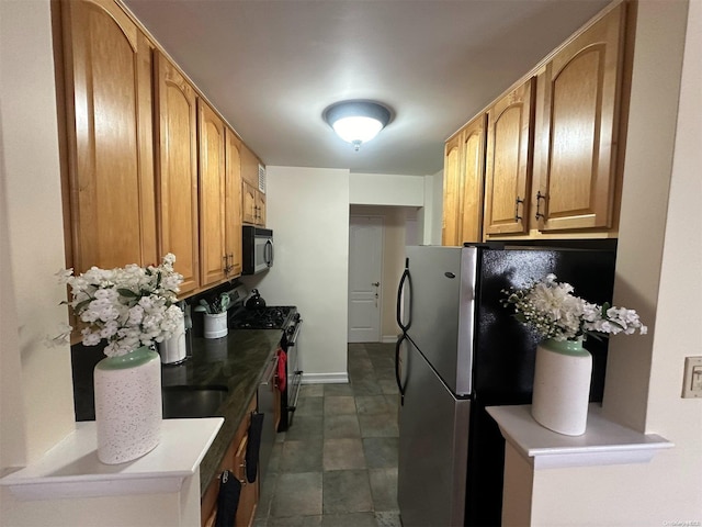 kitchen featuring black appliances