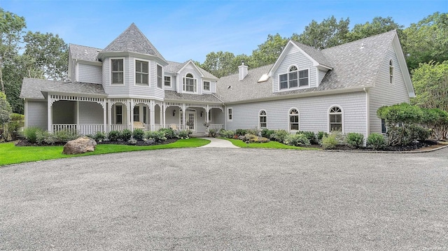 view of front of property with a porch