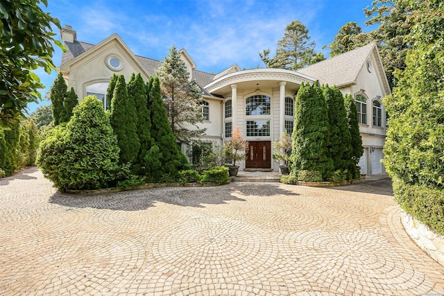 view of front of house featuring a garage