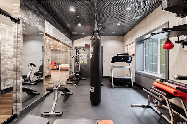 view of exercise room