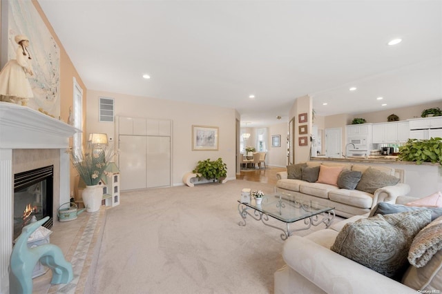 view of carpeted living room