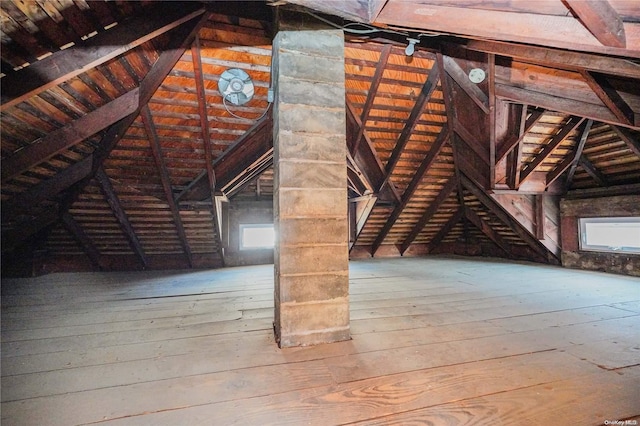 view of attic