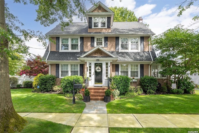 craftsman house featuring a front yard