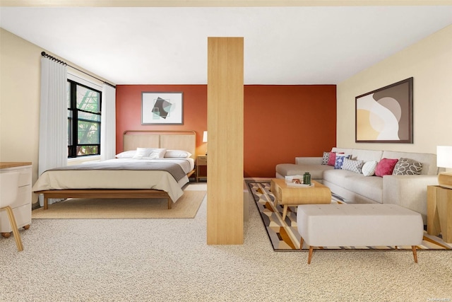 bedroom featuring carpet flooring