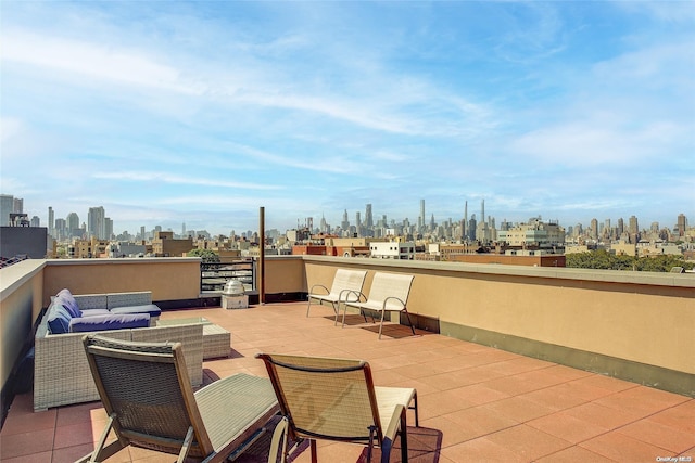 view of patio / terrace with an outdoor living space