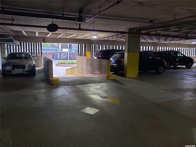 garage with a carport