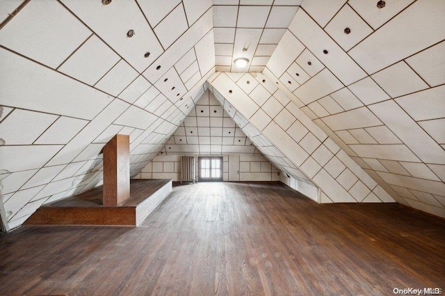 bonus room featuring dark wood-type flooring