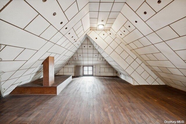 29-37 168th St, Flushing, NY 11358 - additional living space with hardwood / wood-style flooring and vaulted ceiling