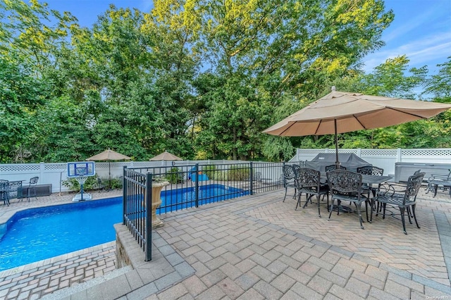 view of pool with a patio