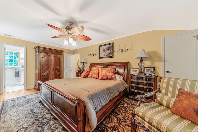 bedroom with ceiling fan