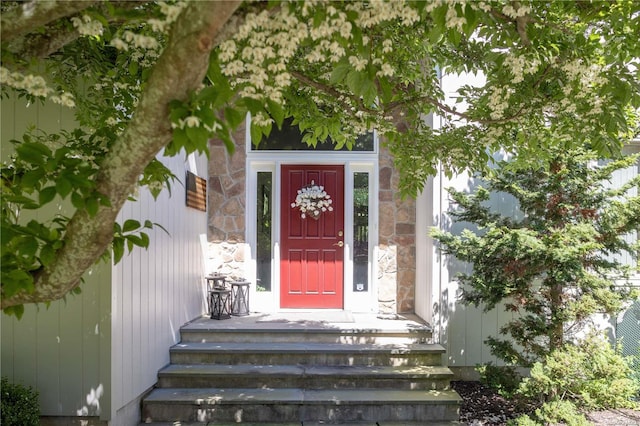 view of doorway to property