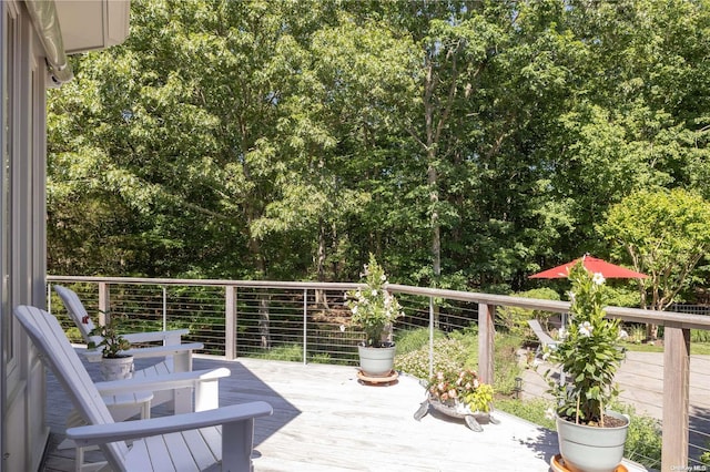 view of wooden terrace