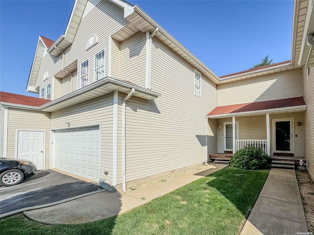 view of home's exterior with a garage