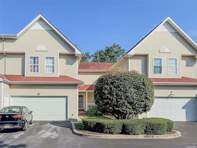 view of property featuring a garage