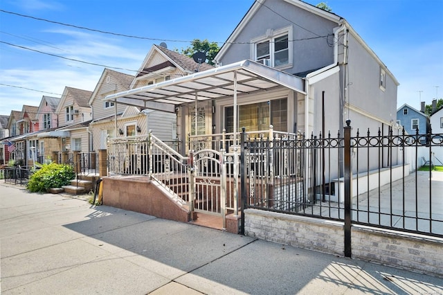 view of front of property with covered porch