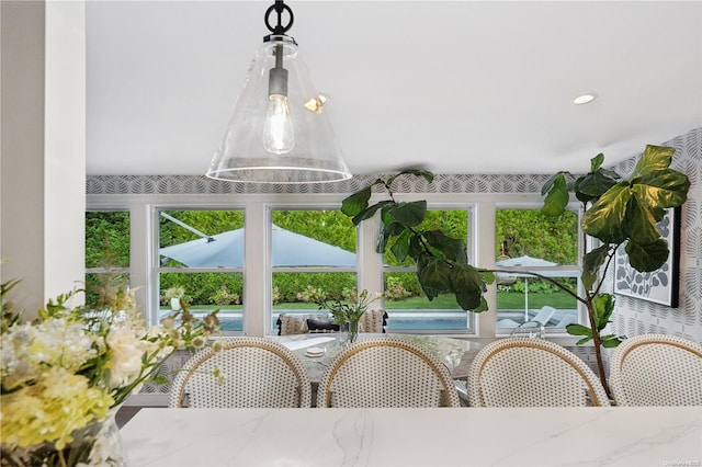 view of dining room