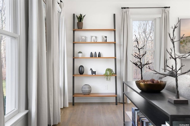 entryway featuring light hardwood / wood-style flooring