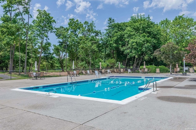 view of pool with a patio area