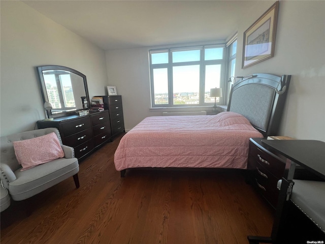 bedroom featuring dark hardwood / wood-style floors