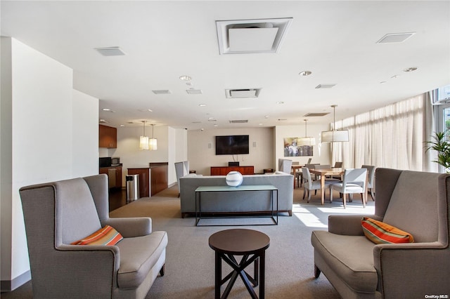 view of carpeted living room