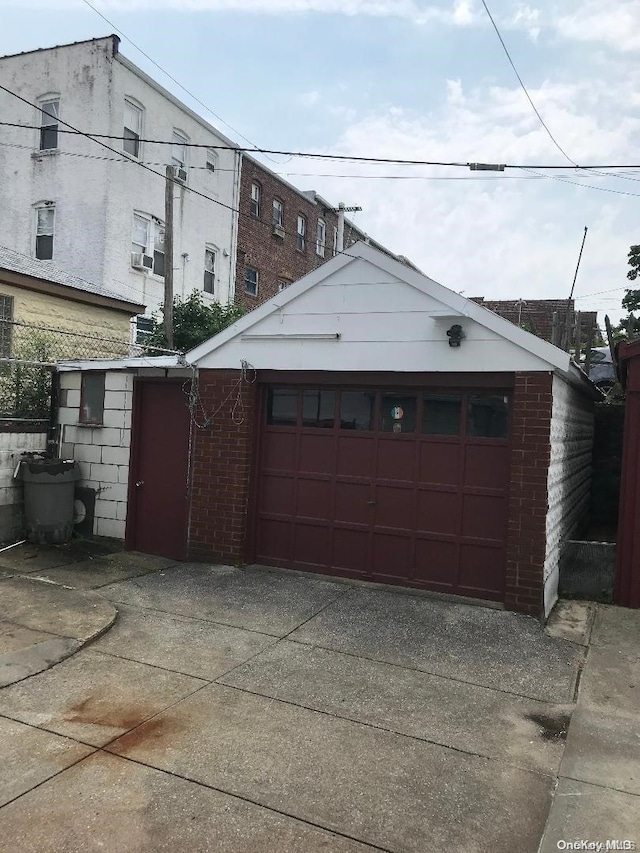 garage featuring cooling unit