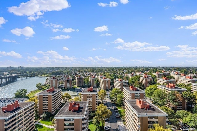 166-25 Powells Cove Blvd Unit 21G, Beechhurst, NY 11357 - view of urban area featuring a notable bridge and a large body of water