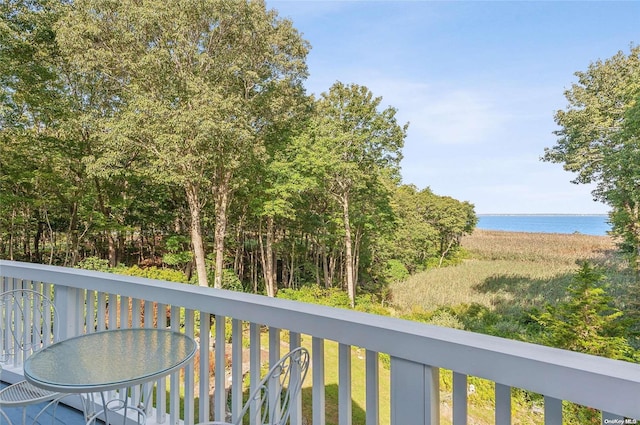 156 Ram Island Dr, Shelter Island, NY 11964 - balcony featuring a water view