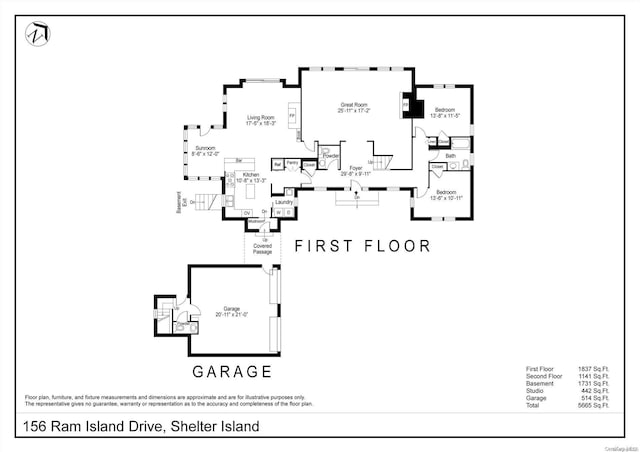 156 Ram Island Dr, Shelter Island, NY 11964 - view of floor plan / room layout
