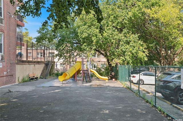 view of jungle gym