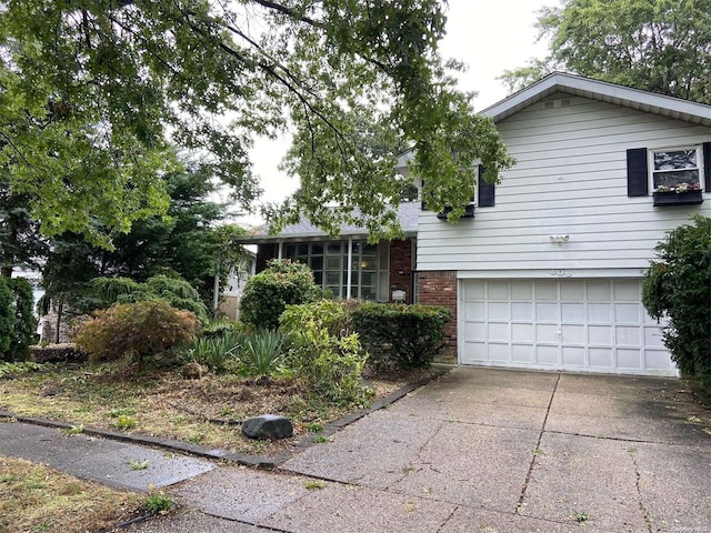 tri-level home featuring a garage