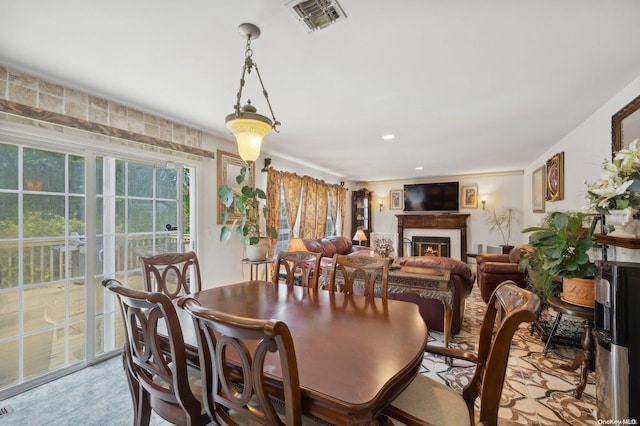 view of dining area