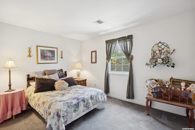 bedroom featuring carpet